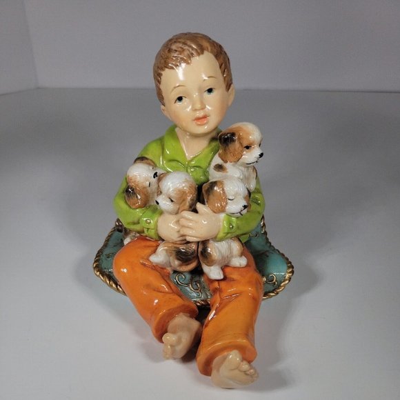 Heritage Mint LTD 2003 Porcelain Christmas Setting 1 REPLACEMENT PIECE Child Dog - Picture 1 of 6